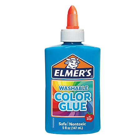 Elmer s Washable Color Glue Blue 5 Oz Bottle - Office Depot